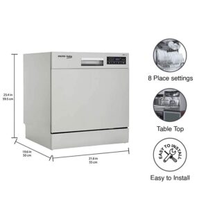 Table Top Dishwasher Voltas Beko 8 Place (DT8S, Silver)