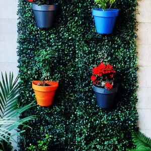 Artificial Grass Leaves Wall Hanging And Floor Mat (Green)