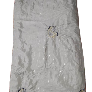 Grey Colour Stylish Silk Party Wear Saree with Floral Beautiful Design