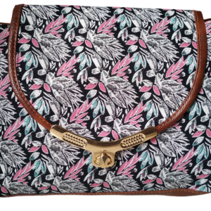 Handmade Ethnic Printed Sling Bags for Women with Gold-Tone Button